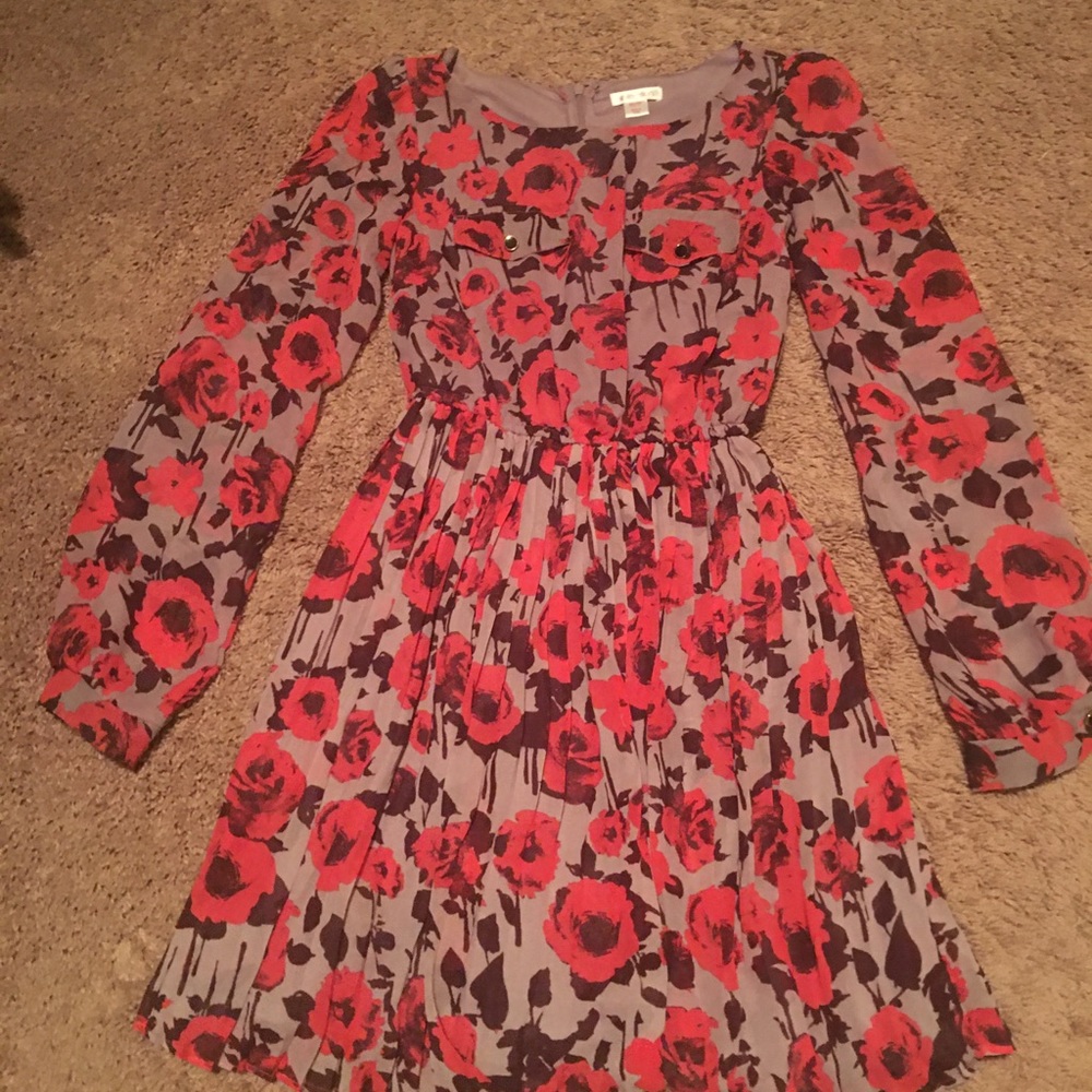Floral Dress, pleated skirt